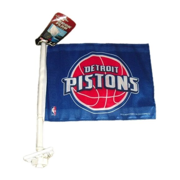 Detroit Pistons Car Flag Two Sided 11x14 New Nba - Picture 1 of 2